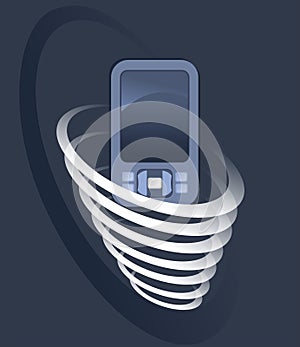 Modern mobile phone illustration