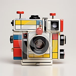 Modern Mondrian Camera With Playful Retro-futurism