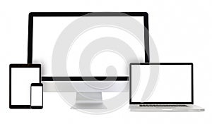 Modern monitor computer, laptop, smartphone, tablet pc