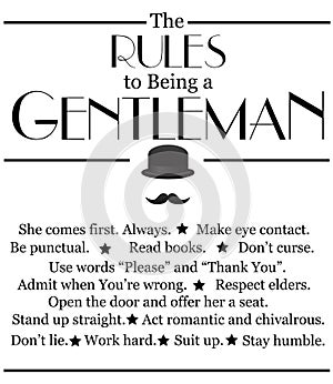 Modern, motivational quotation about being a gentleman.