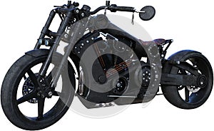 Modern Motorcycle Street Bike Isolated