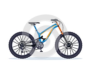 Modern Mountain And Hybrid Road Performance Bike Vehicle Illustration