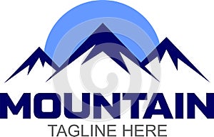 Modern Mountain Logo Icon Template Vector