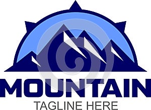 Modern Mountain Logo Icon Template Vector