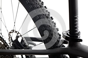 Modern MTB race mountain bike isolated on white background