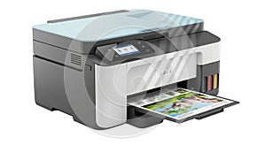 Modern multi-function color inkjet printer with document output
