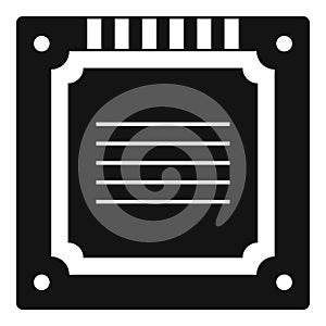 Modern multicore CPU icon simple