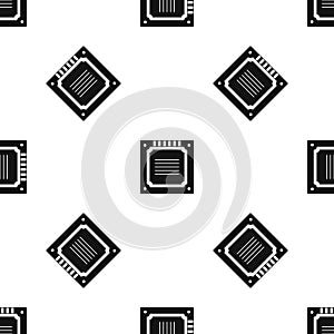Modern multicore CPU pattern seamless black