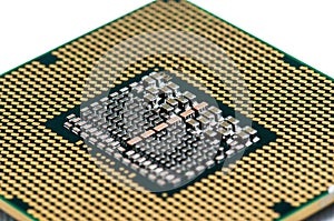 Modern multicore CPU with white background