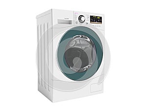 Modern multifunction electric washing machine white with blue ri