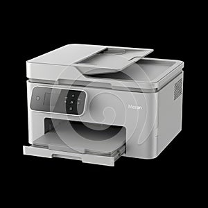 Modern multifunction printer with open tray