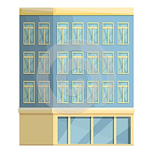Modern multistory icon cartoon vector. Building apartment