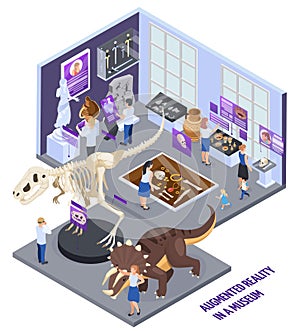 Modern Museum Isometric Composition