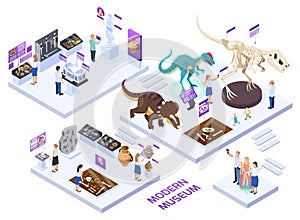 Modern Museum Isometric Concept
