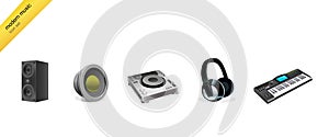 Modern music icon-set