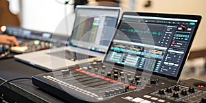 Modern Music Record Studio Control Desk photo