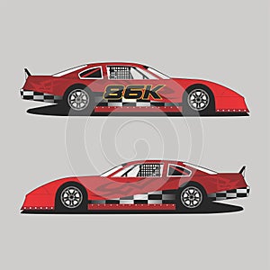 Modern nascar car illustration vector