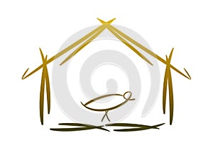 Modern nativity symbol/icon