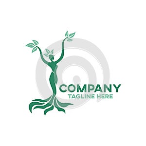 Modern natural beauty women logo