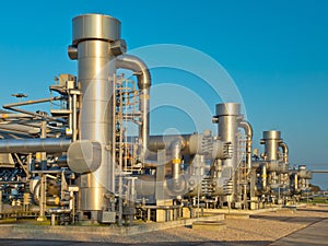 A modern natural gas processing plant