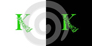 Modern and natural K logo design