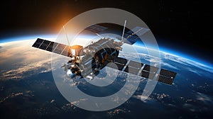 Modern navigation satellite satellite at the Earth orbit