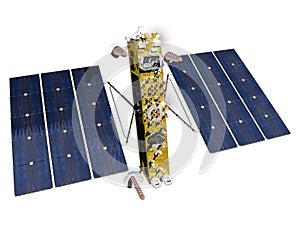 Modern navigation space satellite isolated