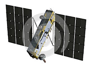 Modern navigation space satellite isolated