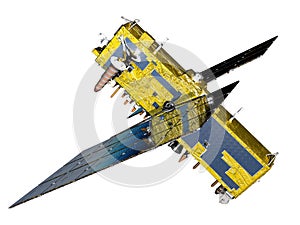 Modern navigation space satellite isolated