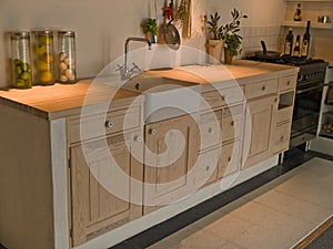 Modern neo classical design wooden country kitchen