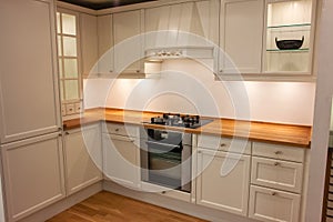 Modern neo classical design wooden country kitchen