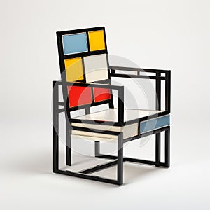Modern Neo-constructivist Chair Inspired By Mondrian photo