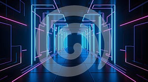 Modern neon wallpaper delight