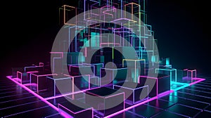 Modern neon wallpaper delight