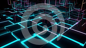 Modern neon wallpaper delight