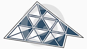 Modern nested triangles geometric design, abstract pattern background vector design Generative AI