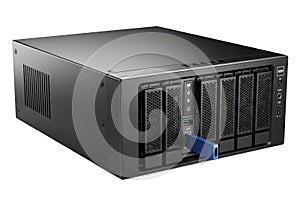 Modern network attached storage device with USB drive for data storage