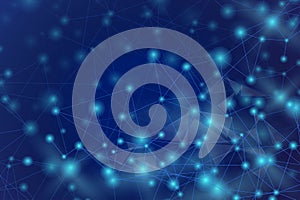 modern network technology background blue color light effect vector