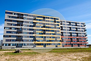 Modern and new apartment building.