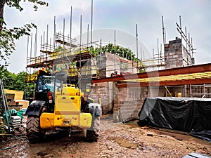 modern new build home construction site