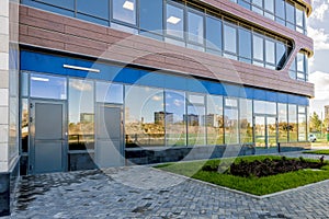 Modern new building office multistory building in Moscow