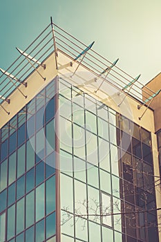 Modern and new busness building. Tall building, business tower a