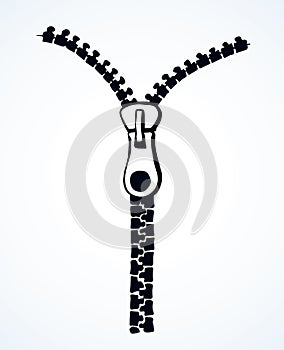 Zipper. Vector drawing