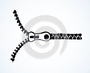 Zipper. Vector drawing