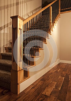 Modern new home staircase photo