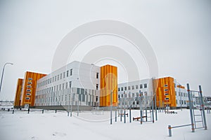 Modern new school building