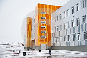 Modern new school building