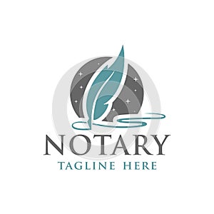 Modern notary or law firm logo