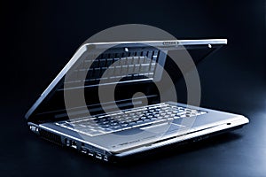 Modern notebook over black