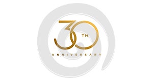 Modern number 30 logo design